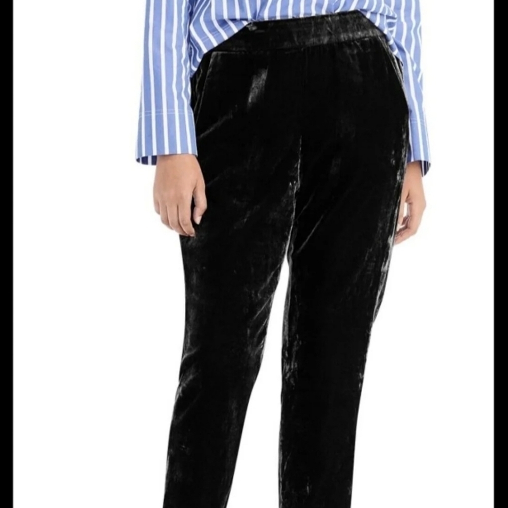 J. Crew elastic waist velvet pull on pants size 6Tall